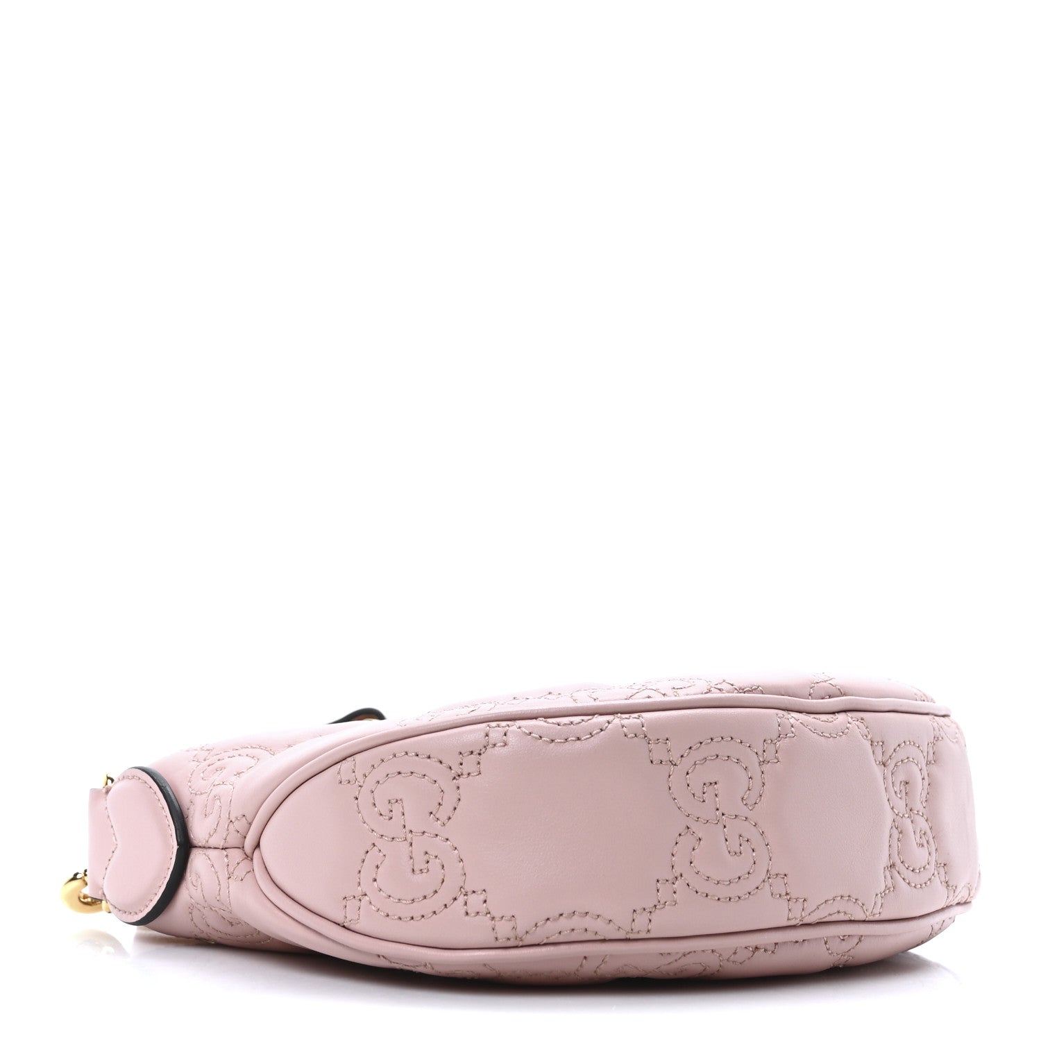 Gucci Calfskin GG Matelasse Mini Hobo Shoulder Bag Perfect Pink Natural 4 of 10