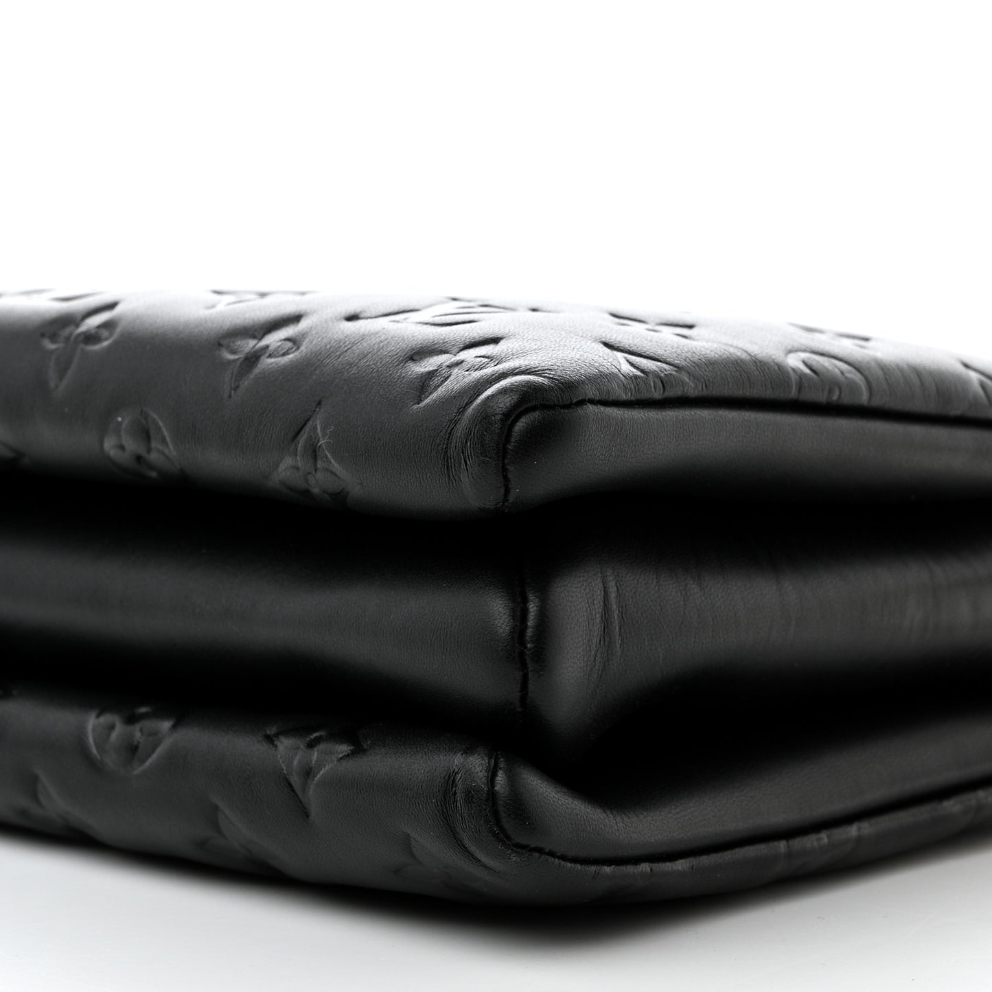 Lambskin Embossed Monogram Coussin PM Black