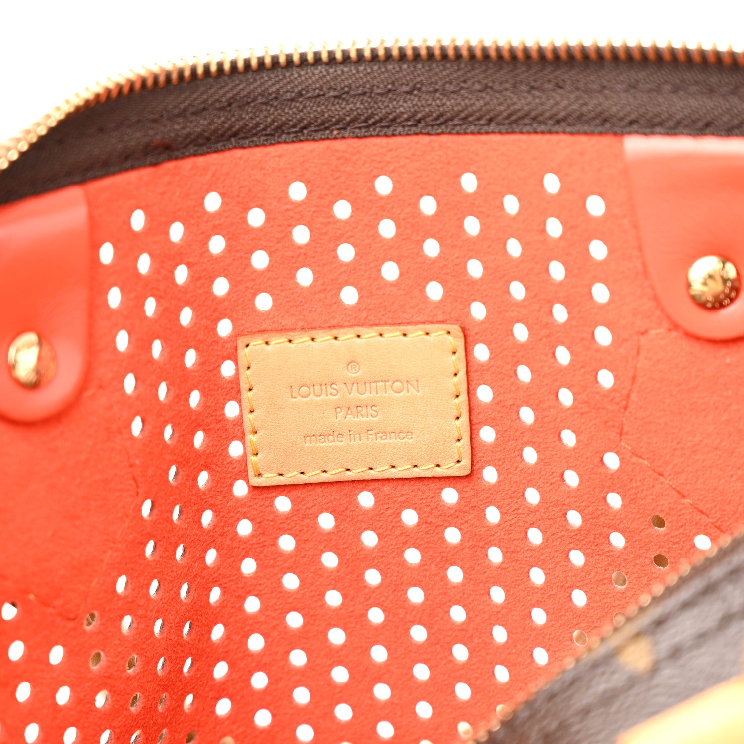 Louis Vuitton Monogram Perforated Speedy 30 Orange 6 of 11