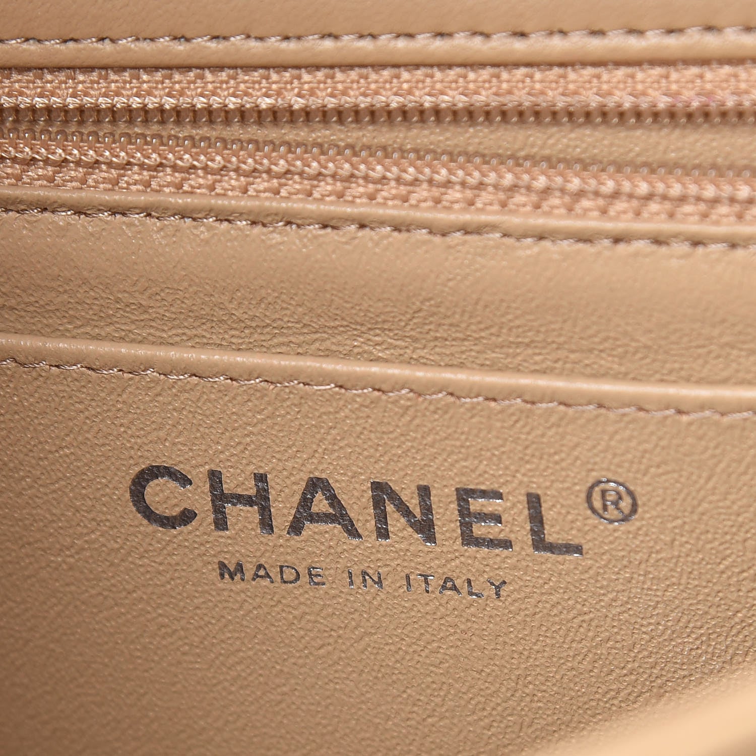 Chanel Lambskin Quilted Mini Rectangular Flap Beige 6 of 12