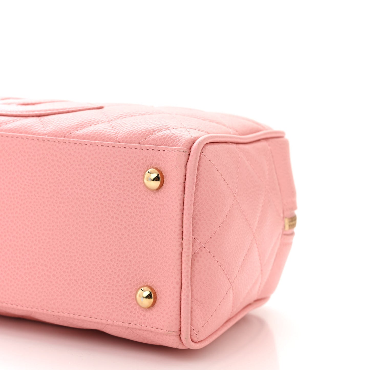 Caviar Quilted Small Bowler Pink