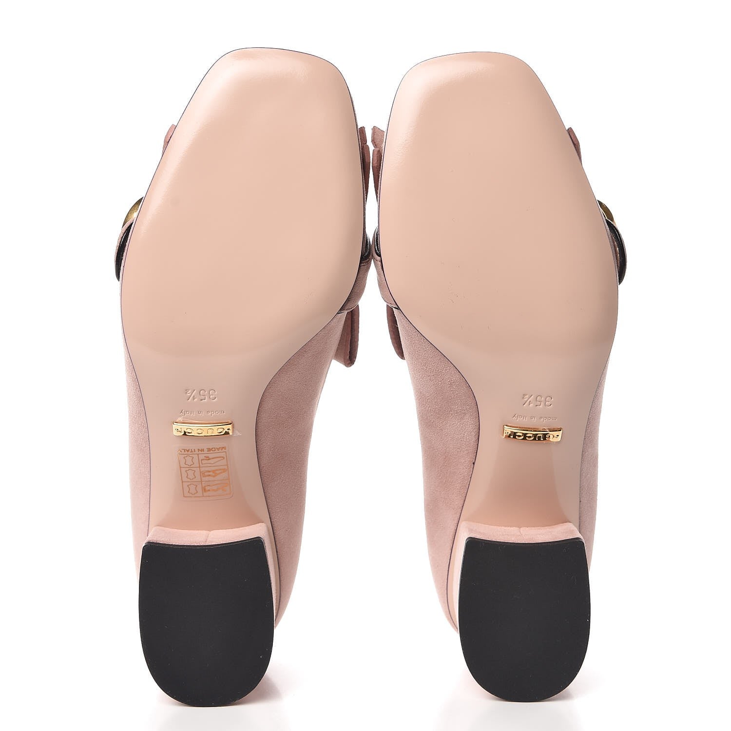 Gucci Kid Scamosciato GG Marmont Fringe 50mm Loafer Pumps 35.5 Crystal Pink 5 of 9