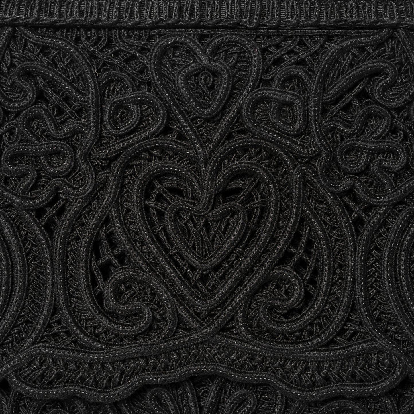 Cordonetto Lace Medium Miss Sicily Satchel Black