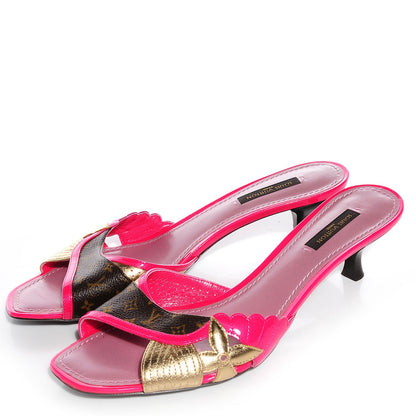 Louis Vuitton Monogram Open Toe Mules Pink 38 3 of 7