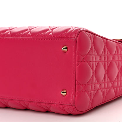 Christian Dior Lambskin Cannage Medium Lady Dior Pink 10 of 10
