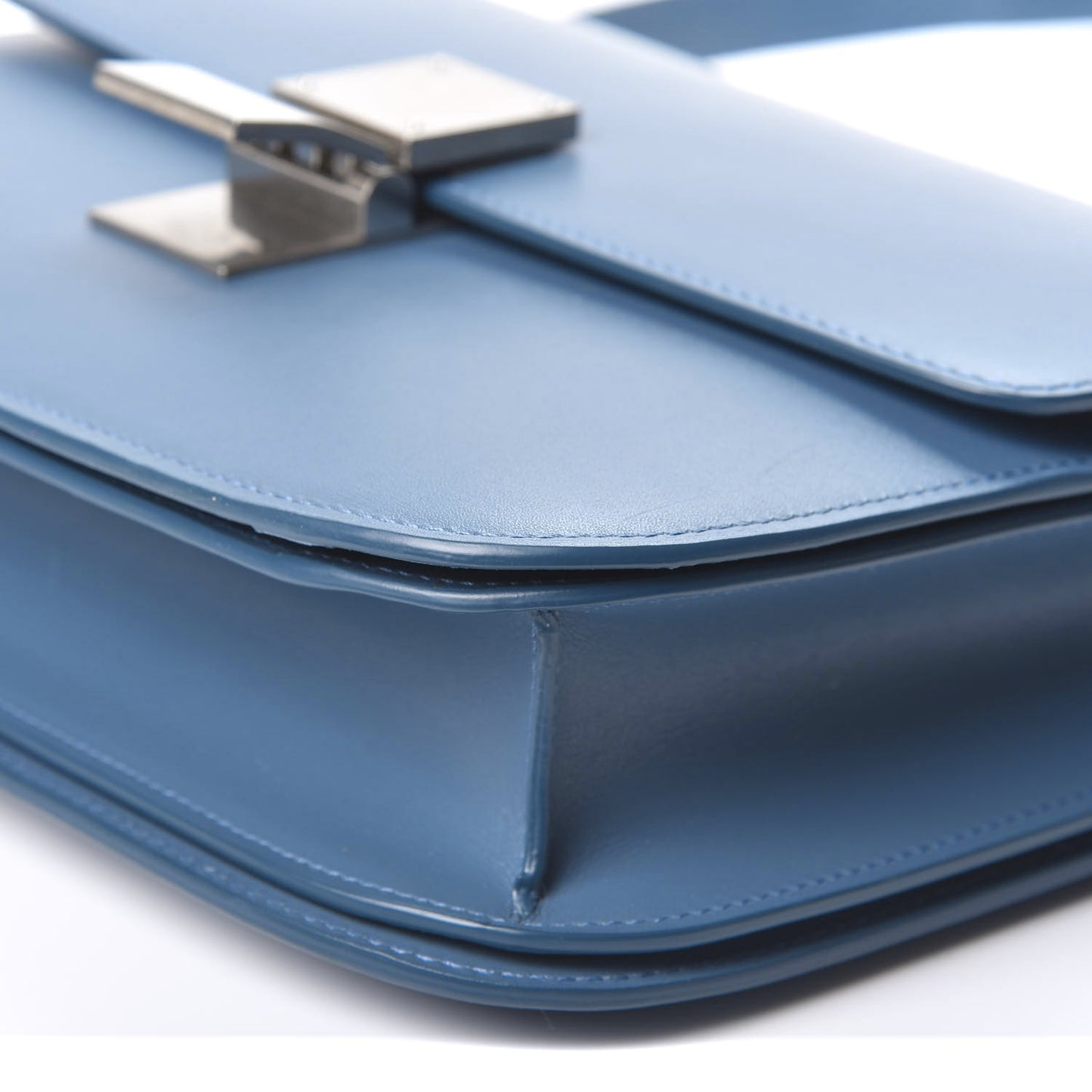 Smooth Calfskin Medium Classic Box Flap Bag Slate