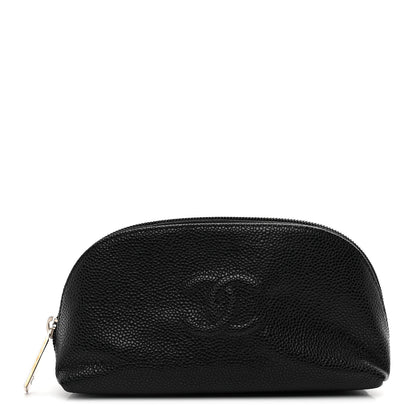 Chanel Caviar Timeless CC Cosmetic Pouch Black 1 of 8