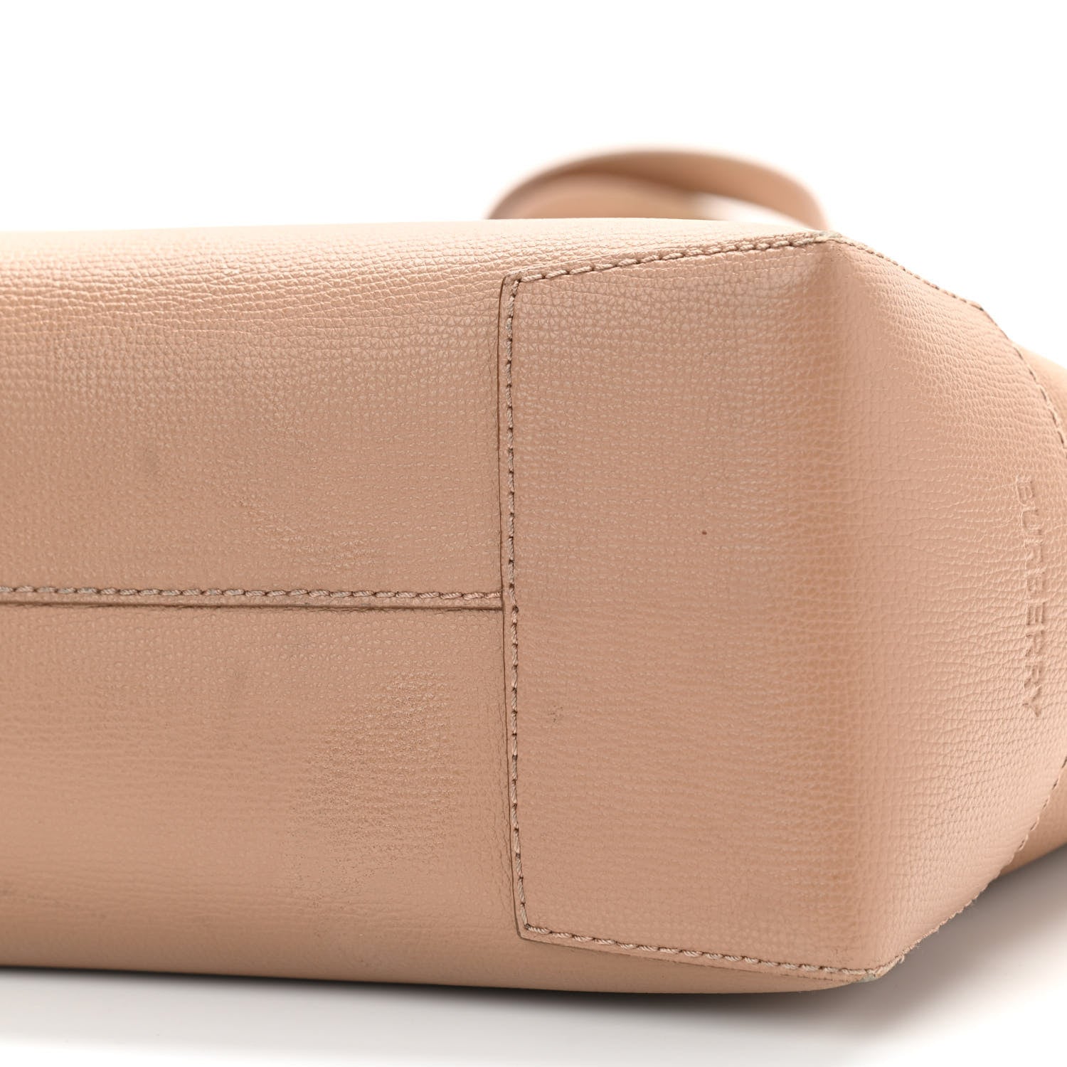 Burberry Calfskin TB Motif Embossed Medium Tote Camel 9 of 13