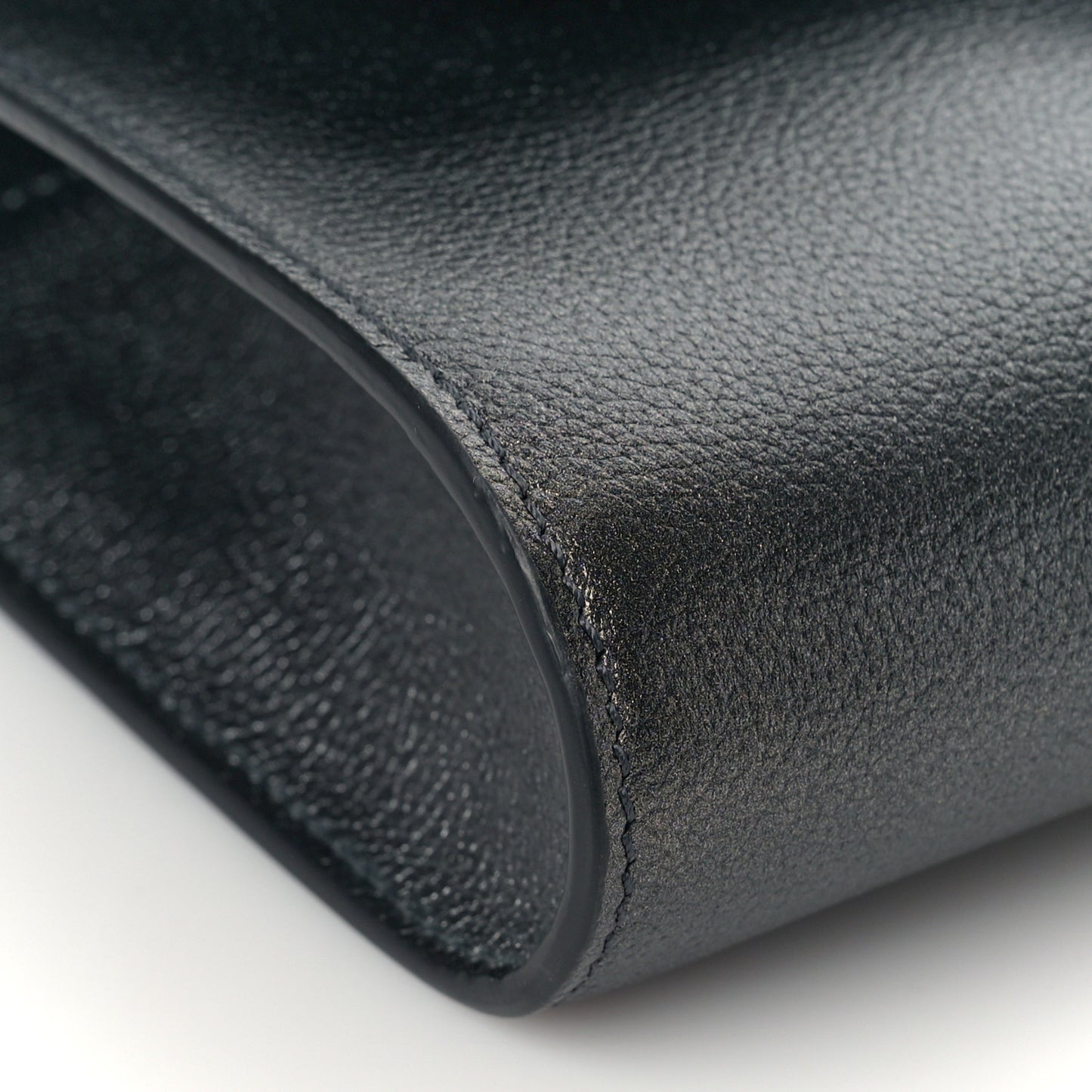 Metallic Grained Calfskin La Medusa Wallet On Strap Gunmetal