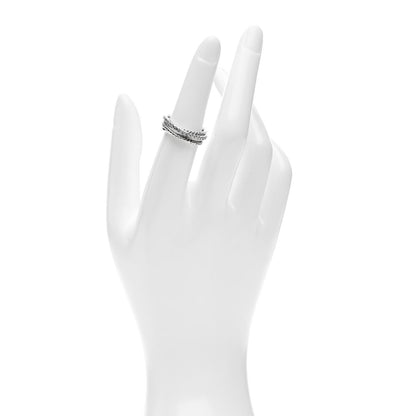 David Yurman Sterling Silver Diamond 6.8mm Crossover Ring 50 5.5 2 of 5