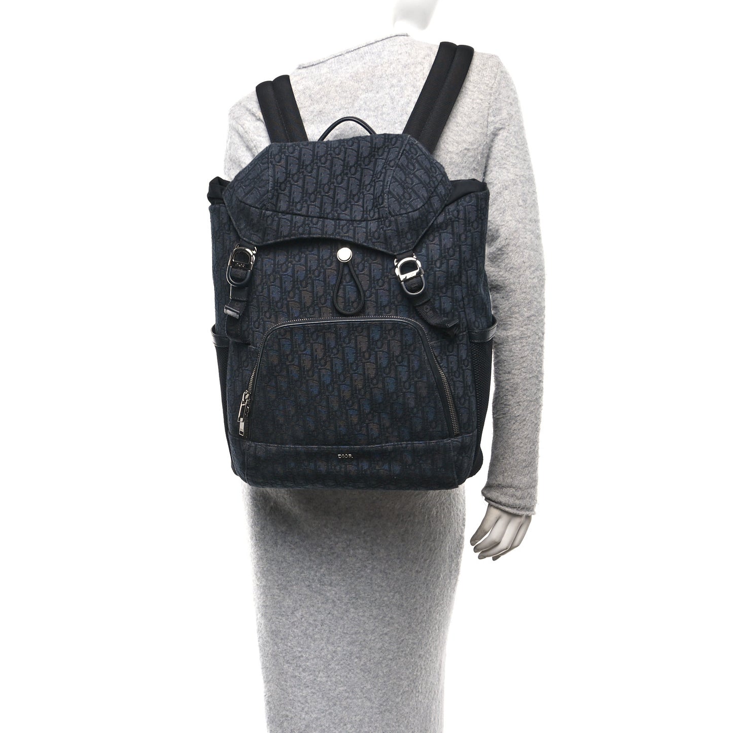 Oblique Calfskin 8 Backpack  Black