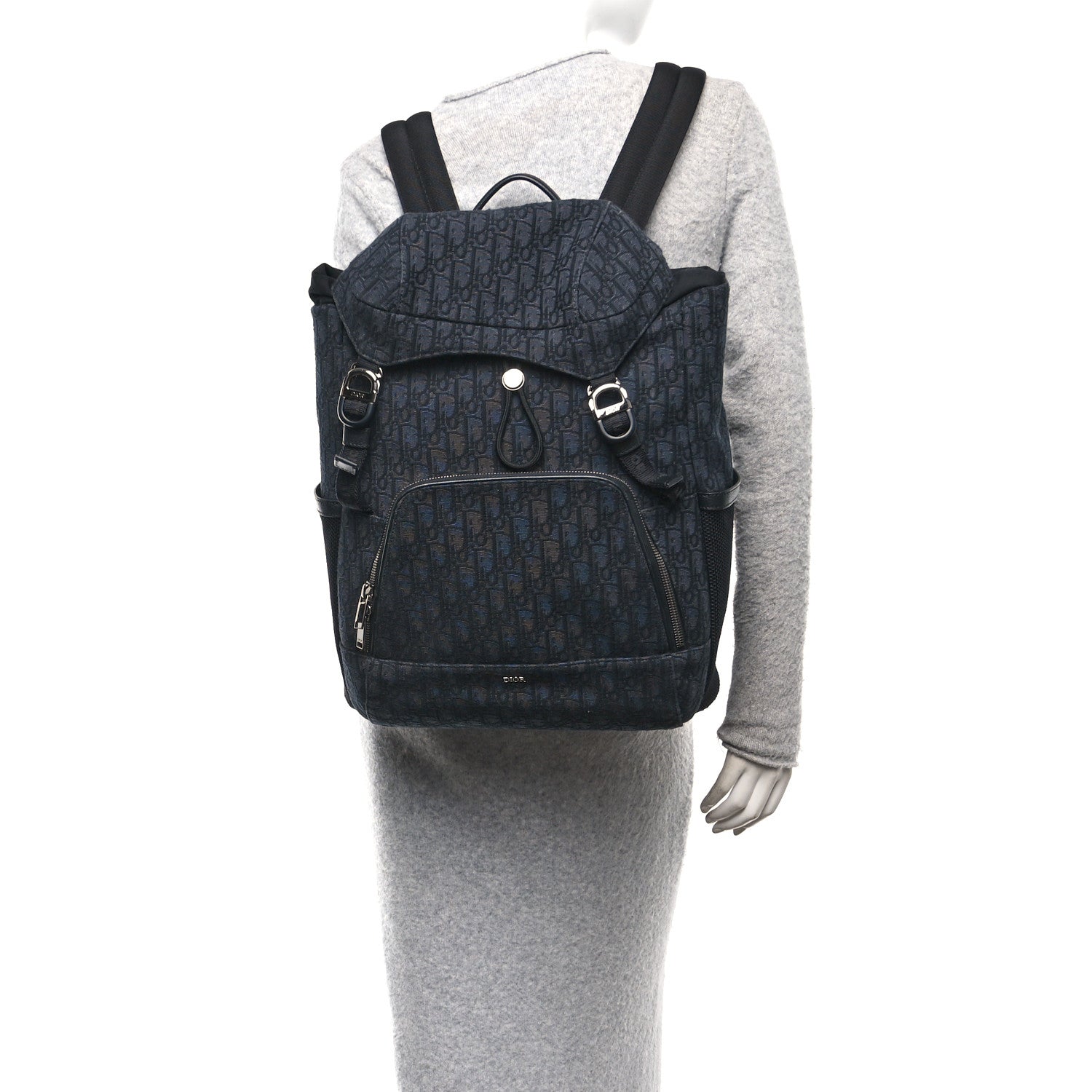 Christian Dior Oblique Calfskin 8 Backpack  Black 3 of 10