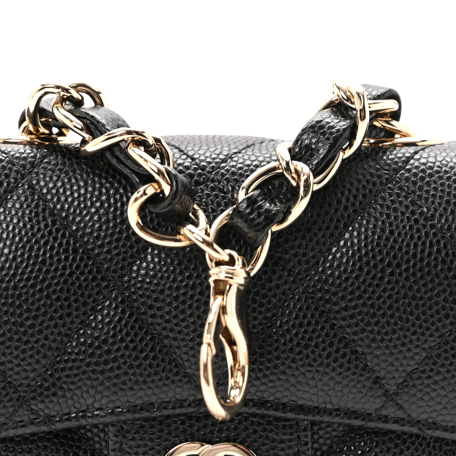 Chanel Caviar Quilted Mini Chain Belt Bag Black 9 of 12
