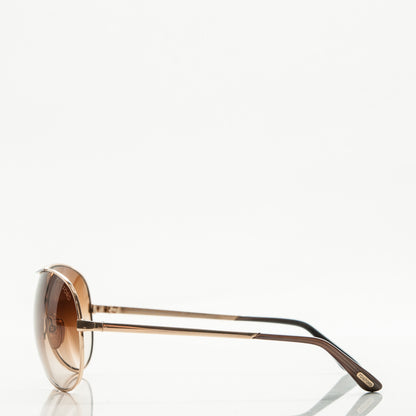 Tom Ford Metal Charles Aviator Sunglasses TF35 Gold 2 of 5