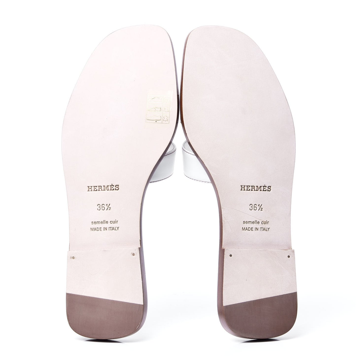 Box Calfskin Oran Sandals 36.5 White