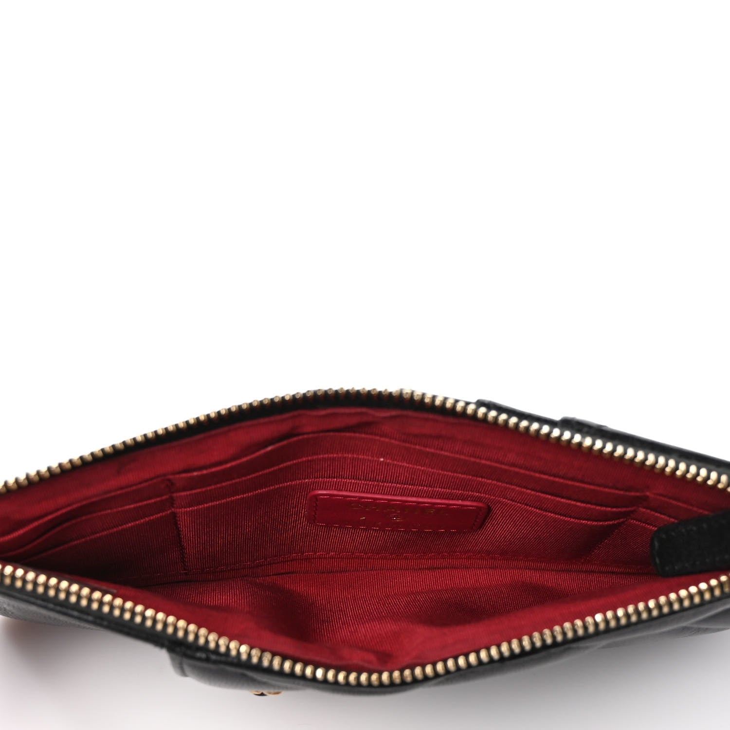 Chanel Goatskin Quilted Chanel 19 Flat Wallet Pouch Black 5 of 9