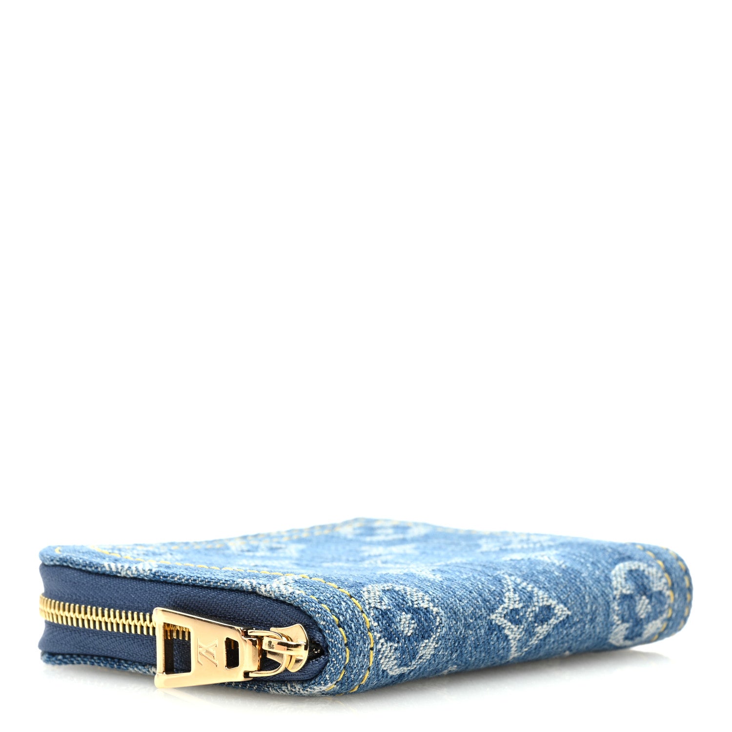 Louis Vuitton Denim Monogram New LV Remix Lou Wallet Blue 4 of 7