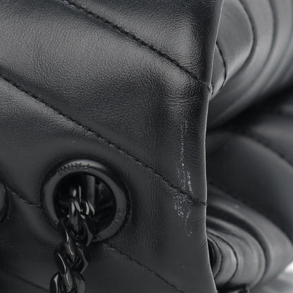 Saint Laurent Calfskin Y Quilted Monogram Medium Loulou Chain Satchel Black 12 of 12