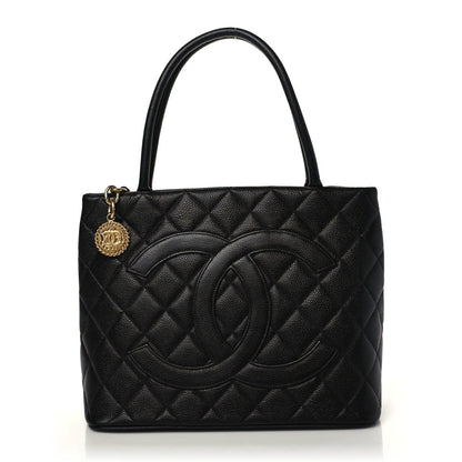 Chanel Caviar Quilted Medallion Tote Black 1 of 9