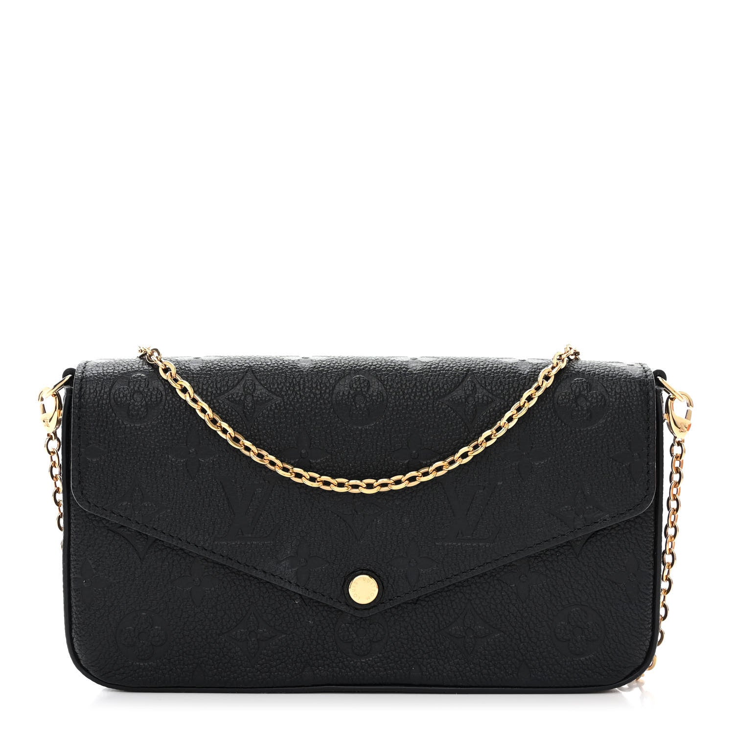 Louis Vuitton Empreinte Pochette Felicie Chain Wallet Black 1 of 14