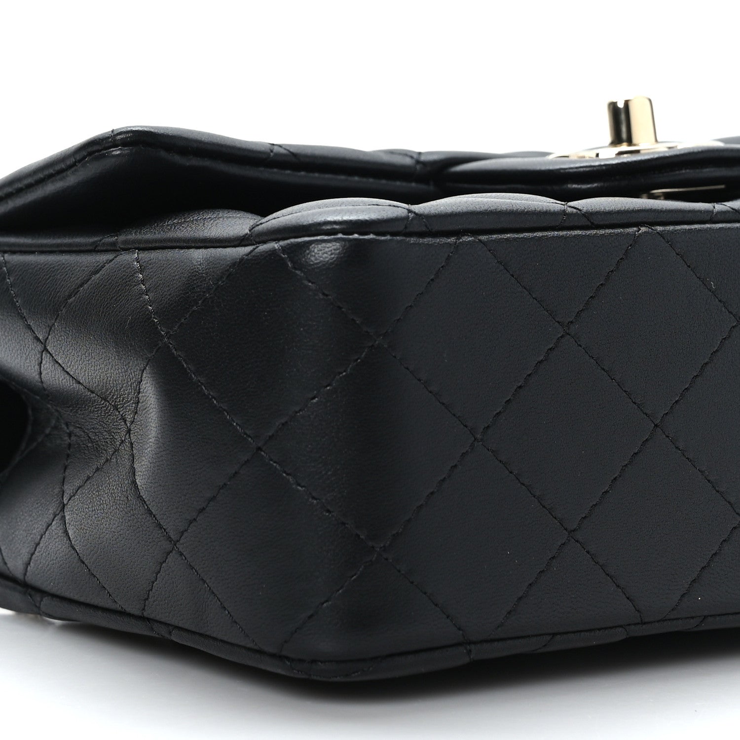 Chanel Lambskin Quilted Mini Top Handle Rectangular Flap Black 9 of 11