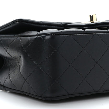 Chanel Lambskin Quilted Mini Top Handle Rectangular Flap Black 9 of 11