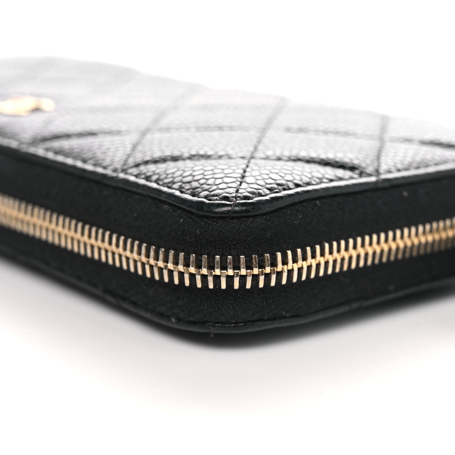 Chanel Caviar Quilted Large Gusset Zip Around Wallet Black 12 of 15