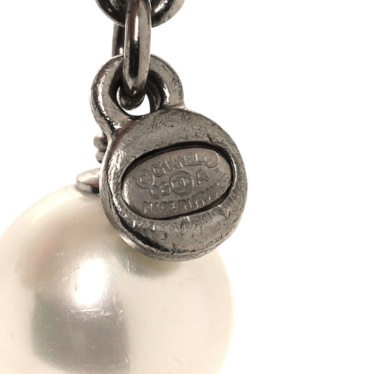 Crystal Pearl CC Belt Silver