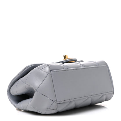Chanel Lambskin Quilted Mini Flap Light Grey 4 of 10