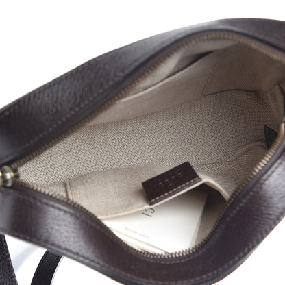 Gucci Textured Calfskin Web Small Webby Bee Shoulder Bag Brown Coffee 7 of 13