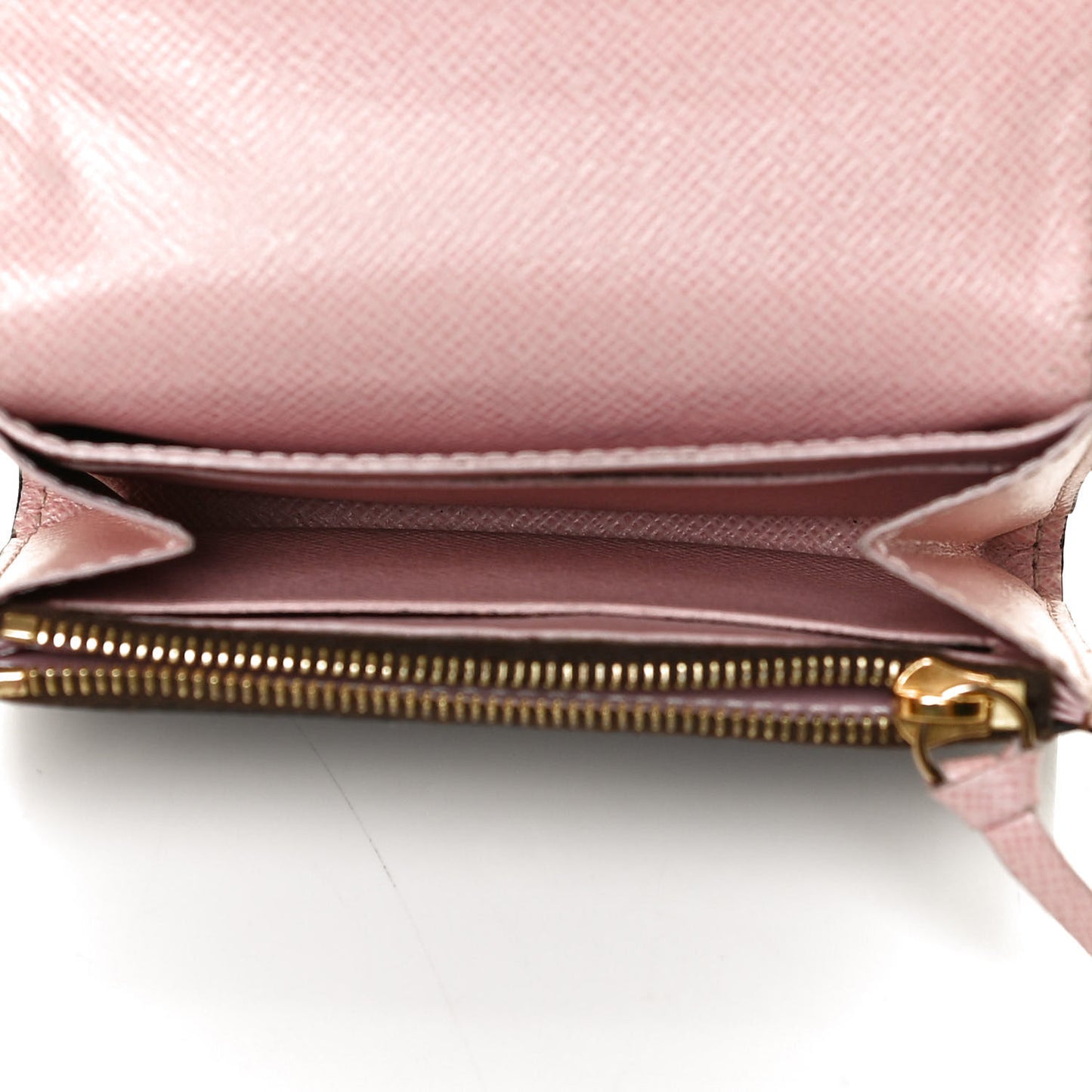 Damier Ebene Rosalie Coin Purse Rose Ballerine