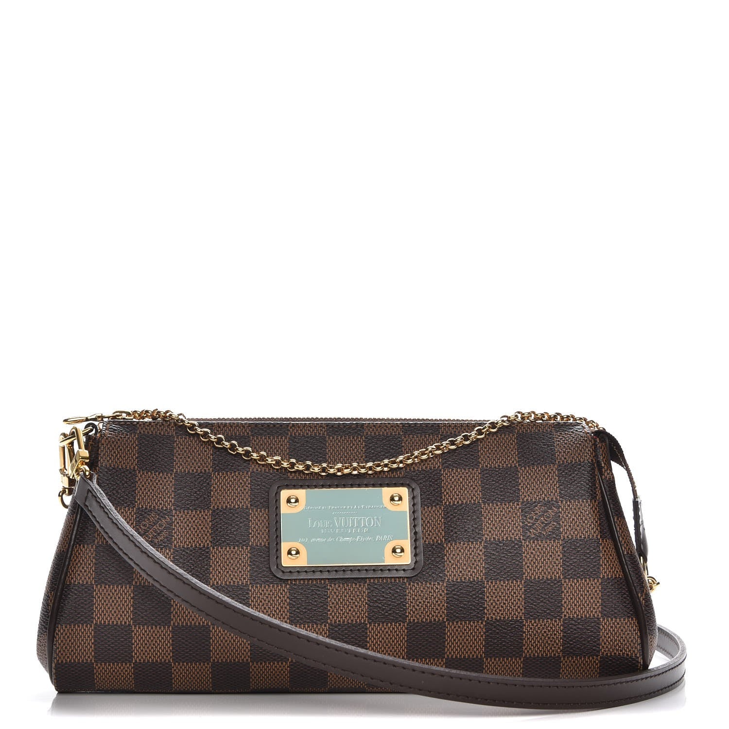 Louis Vuitton Damier Ebene Eva Clutch 1 of 7