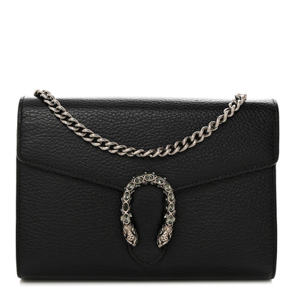Gucci Calfskin Mini Dionysus Chain Wallet Black 1 of 10