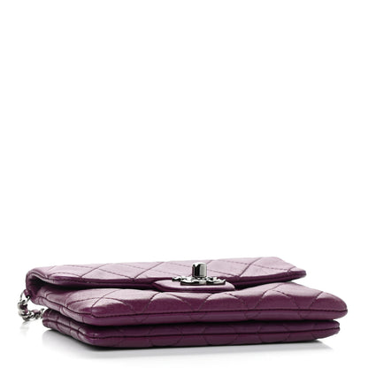 Chanel Lambskin Quilted Mini Mineral Nights Flap Crossbody Bag Purple 6 of 11