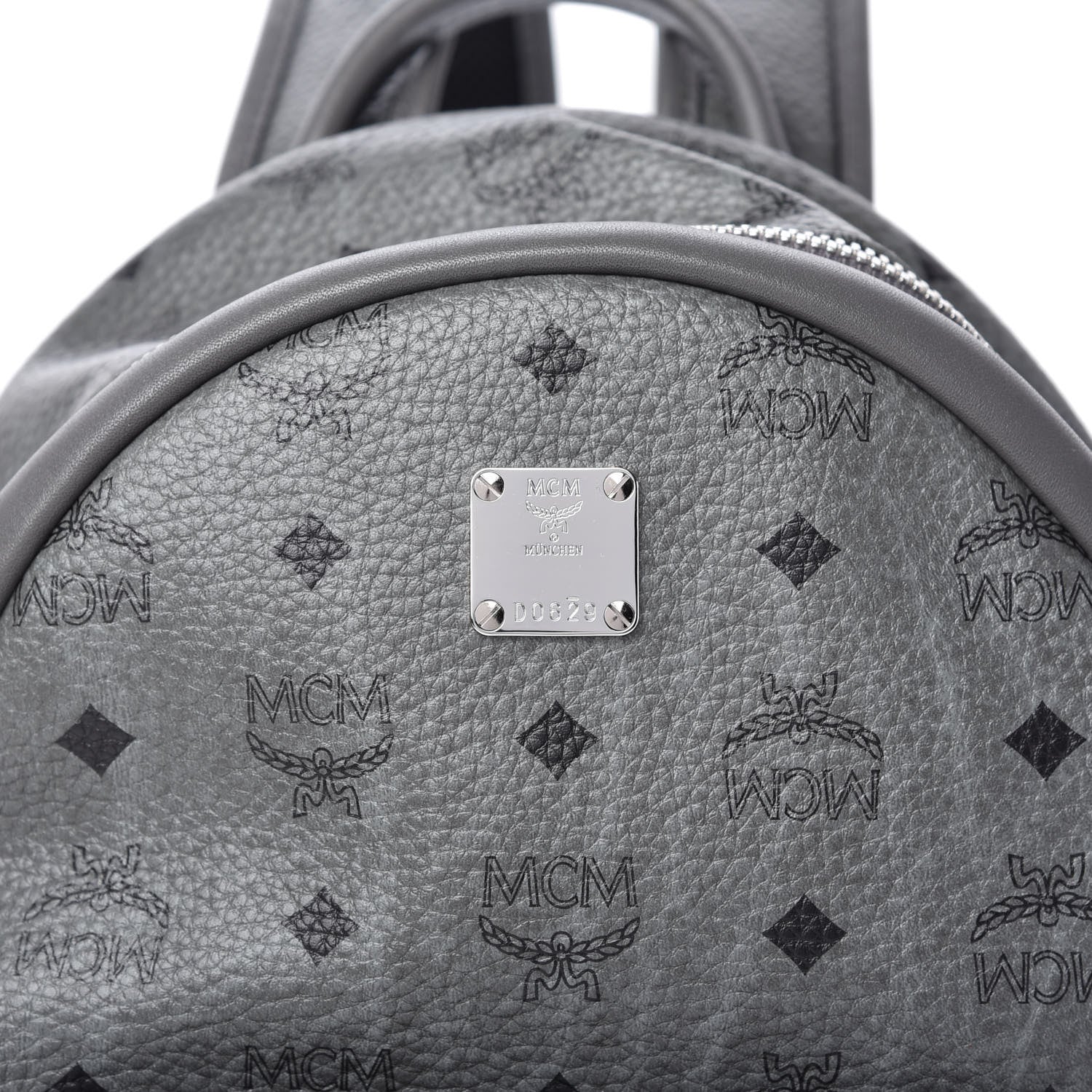 MCM Visetos Small Stark Backpack Phantom Grey 9 of 9