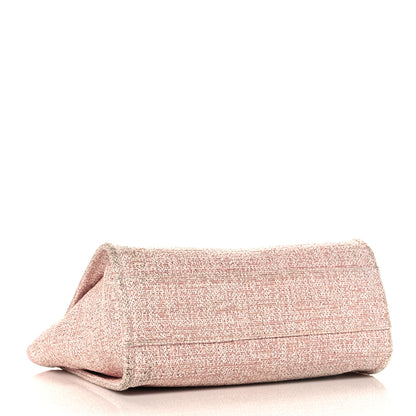 Chanel Lurex Boucle Small Deauville Tote Pink 3 of 10