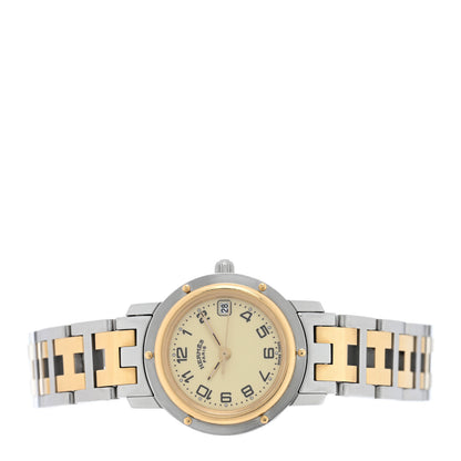 Hermes Stainless Steel 24mm Clipper Quartz Watch Gold 2 of 4