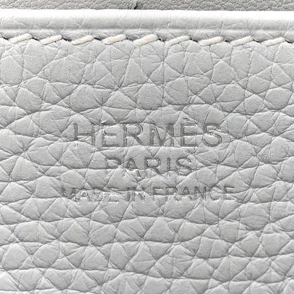 Hermes Taurillon Clemence Halzan 31 GM Gris Perle 6 of 12