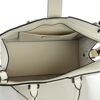 Saint Laurent Calfskin Small Monogram Cabas Dove White 5 of 7