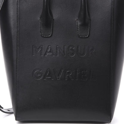 Mansur Gavriel Calfskin Logo Mini North South Tote Black Flamma 9 of 9