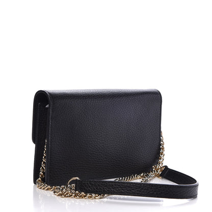 Gucci Dollar Calfskin Interlocking G Chain Wallet Black 3 of 7