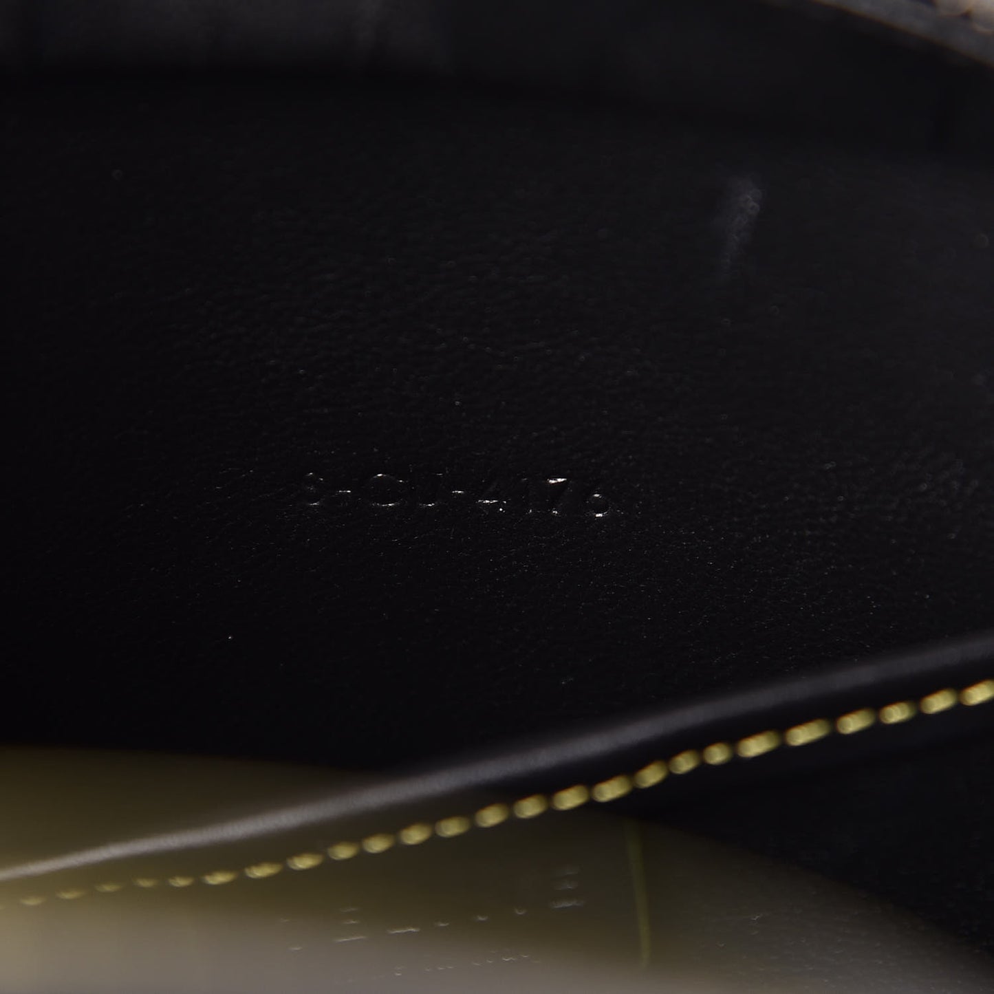 Satin Calfskin Nano Debossed Luggage Black