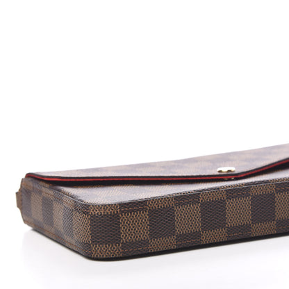 Louis Vuitton Damier Ebene Pochette Felicie Chain Wallet 5 of 12