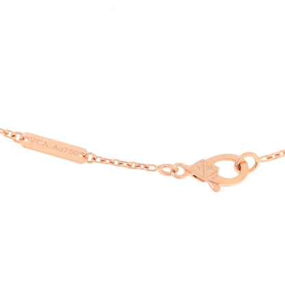 Van Cleef & Arpels 18K Rose Gold Gray Mother of Pearl Vintage Alhambra Pendant Necklace 4 of 6