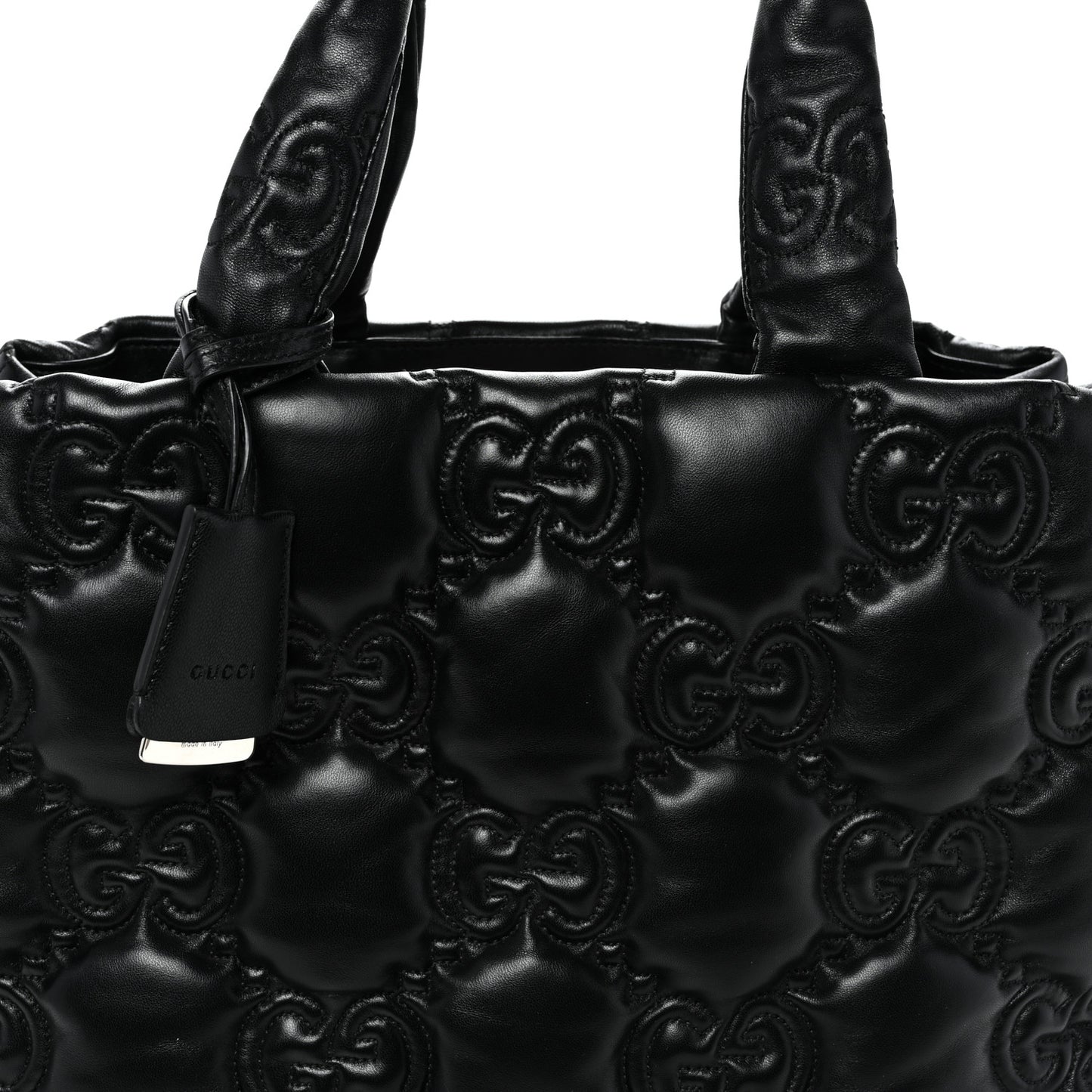 Calfskin GG Matelasse Large Tote Black