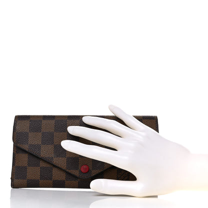 Louis Vuitton Damier Ebene Josephine Wallet Red 3 of 17