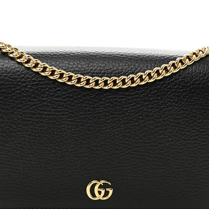Gucci Calfskin Mini GG Marmont Chain Wallet Black 7 of 9