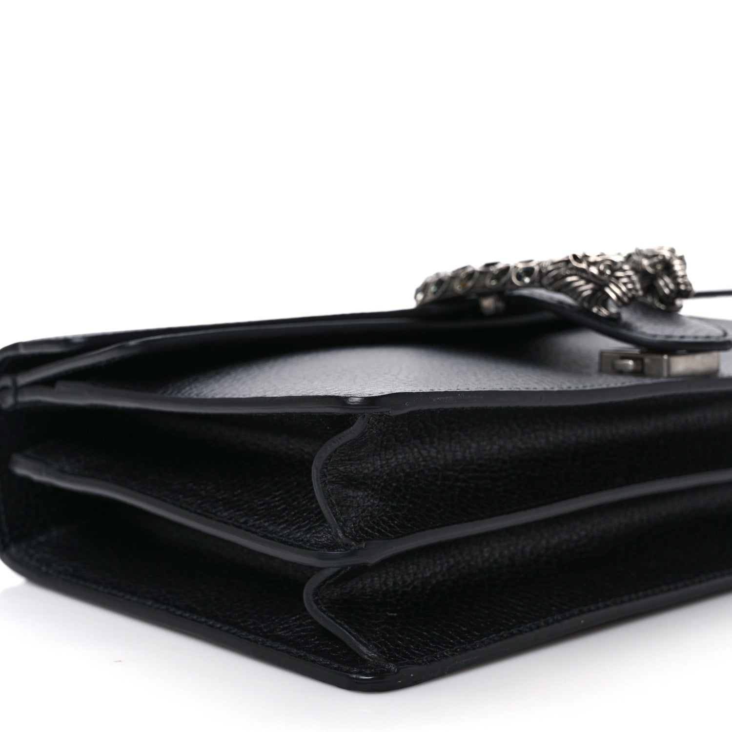 Gucci Pebbled Calfskin Small Dionysus Shoulder Bag Black 8 of 9
