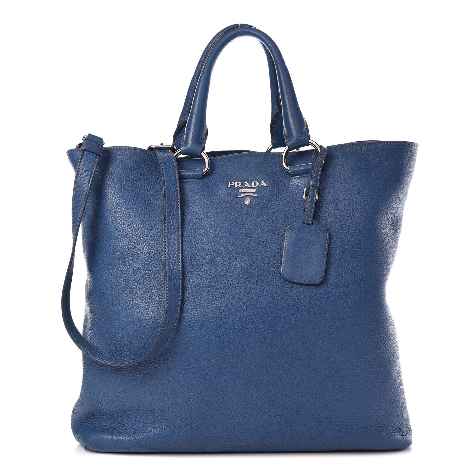 Prada Vitello Daino Tote Cobalto 1 of 18
