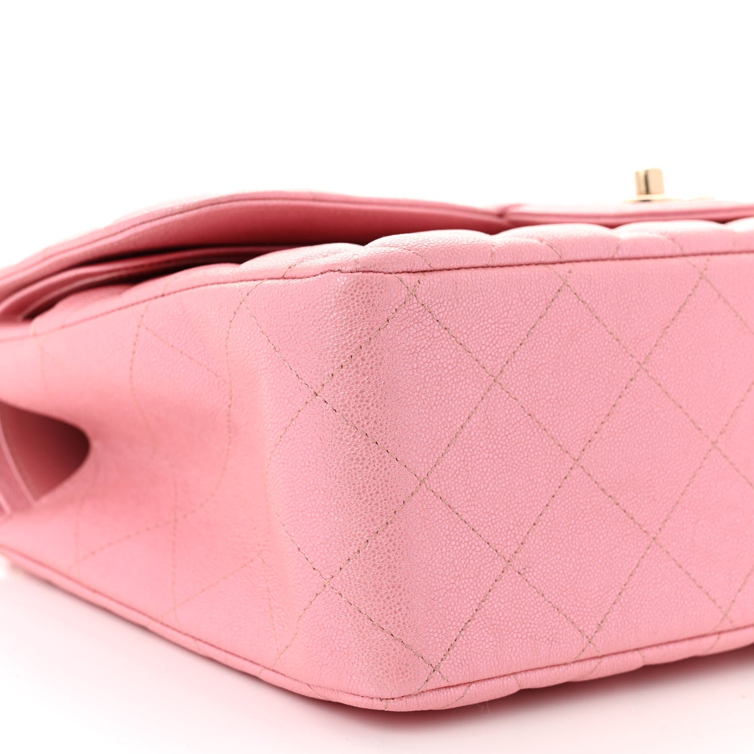 Chanel Iridescent Caviar Quilted Jumbo Double Flap Rose Pink 9 of 10